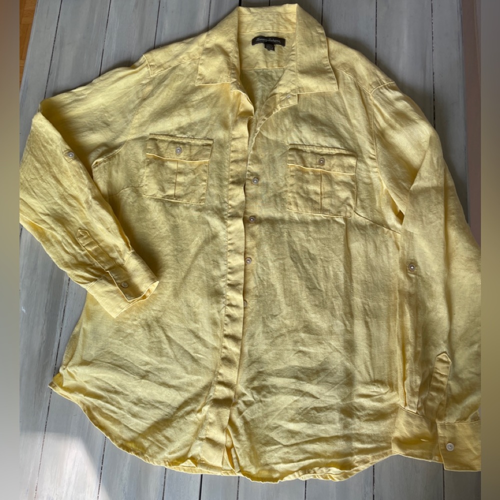 Tommy Bahama Yellow Button Down Shirt